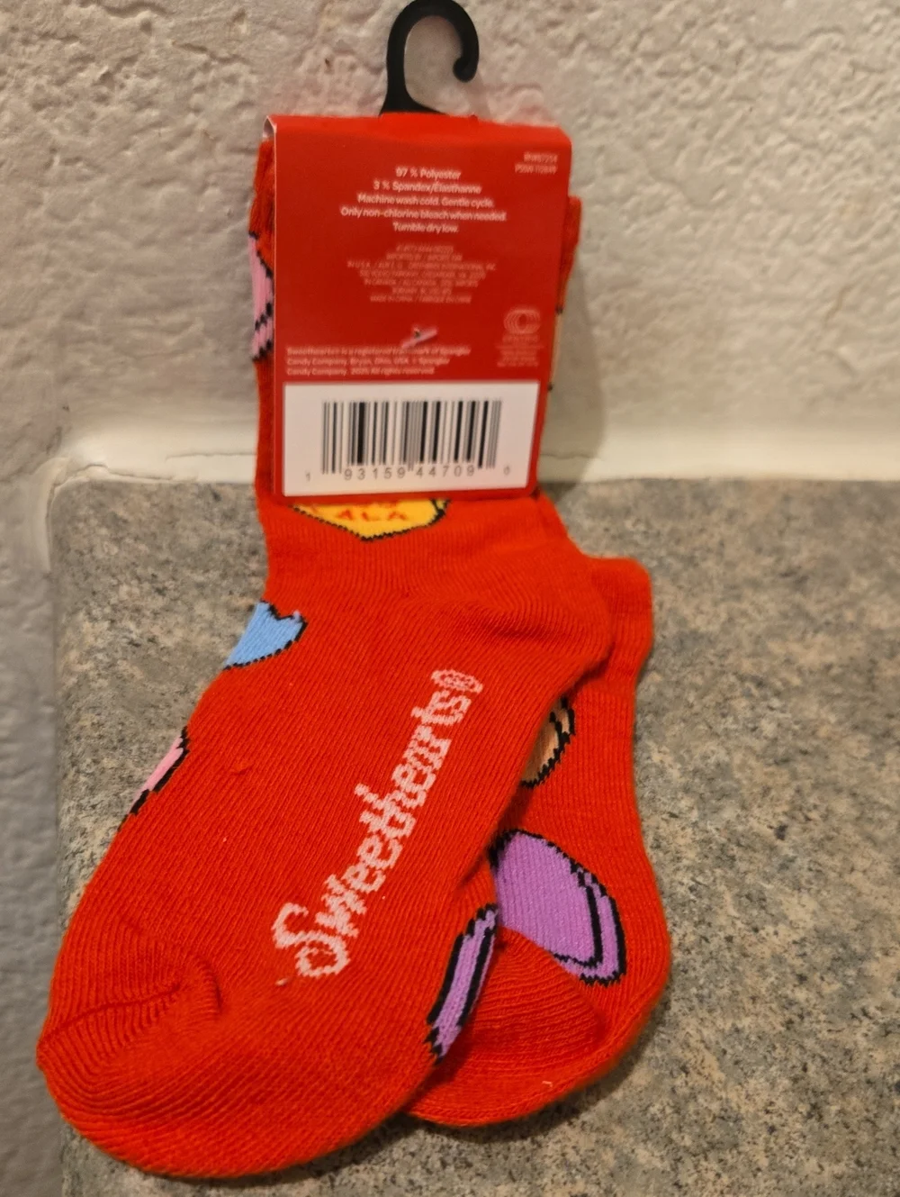 Sweethearts Kids Red Heart Crew Socks Nwt